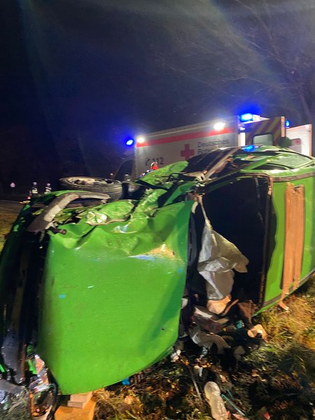 Verunfalltes Fahrzeug