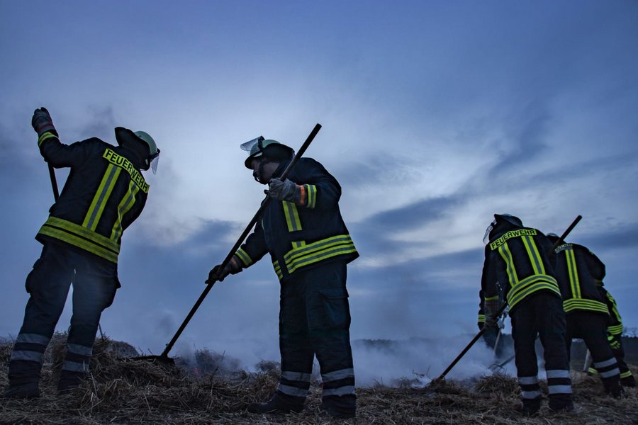 Brandbekämpfung wird durchgeführt