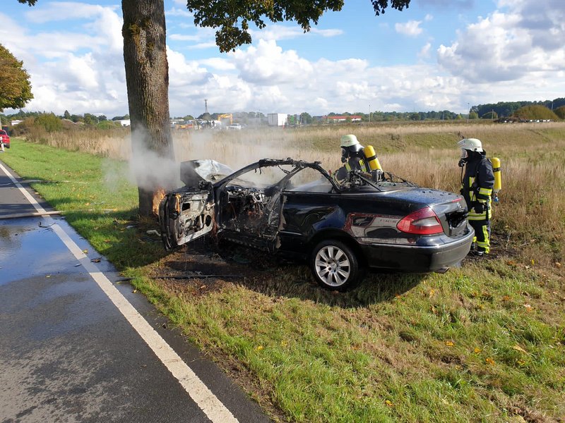 PKW nach dem Ablöschen