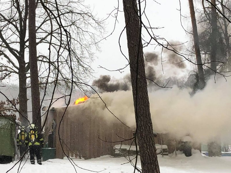 Einsatzbild brennendes Haus