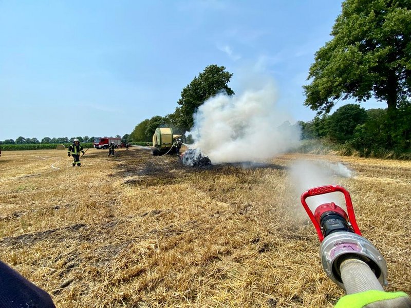 Löschen einer Ballenpresse