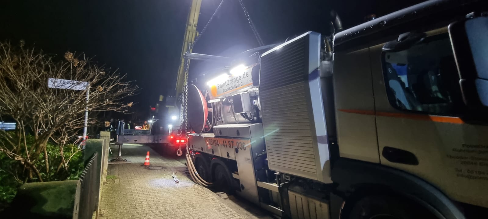 Kran positioniert sich